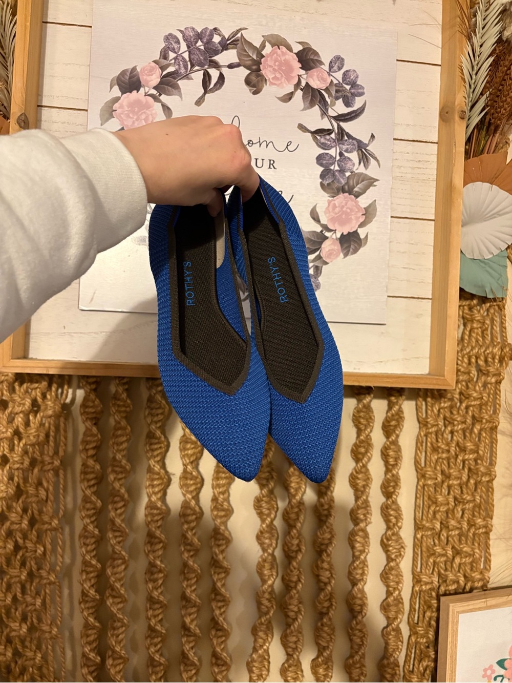 New without box Rothy's The Point flats blue Lazuli size 11